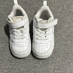 Nike Kids White Sneakers with Strap